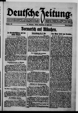 Deutsche Zeitung on Apr 19, 1919