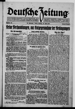 Deutsche Zeitung vom 20.04.1919