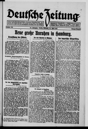 Deutsche Zeitung on Apr 23, 1919