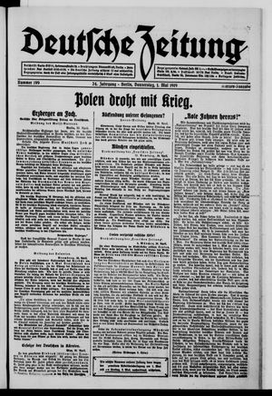 Deutsche Zeitung on May 1, 1919