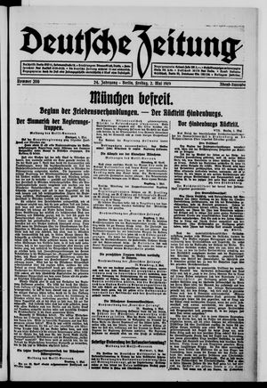 Deutsche Zeitung on May 2, 1919