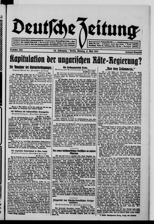 Deutsche Zeitung vom 05.05.1919