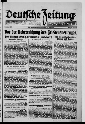 Deutsche Zeitung on May 7, 1919