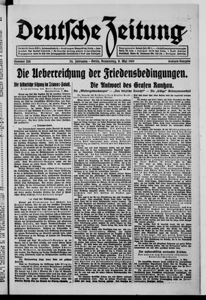 Deutsche Zeitung vom 08.05.1919