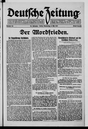 Deutsche Zeitung vom 08.05.1919