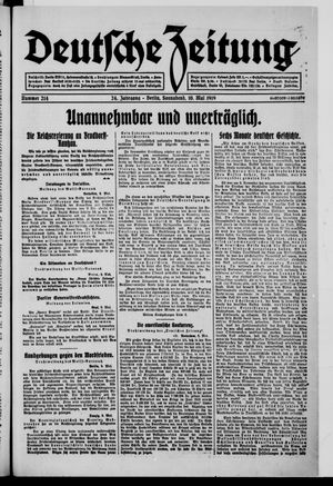 Deutsche Zeitung vom 10.05.1919