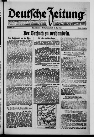 Deutsche Zeitung on May 10, 1919