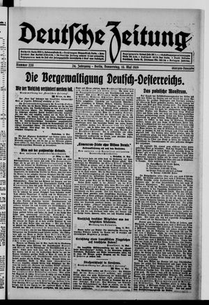Deutsche Zeitung vom 15.05.1919