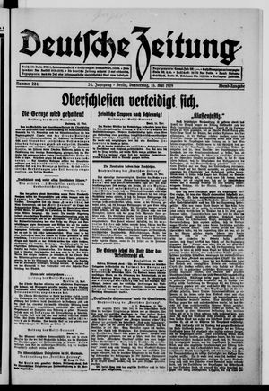 Deutsche Zeitung on May 15, 1919