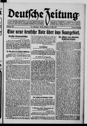 Deutsche Zeitung vom 19.05.1919