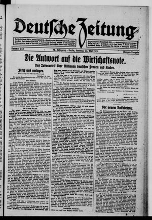 Deutsche Zeitung vom 25.05.1919