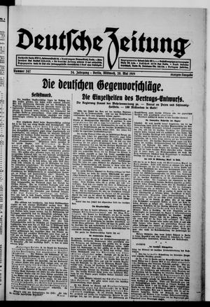 Deutsche Zeitung on May 28, 1919