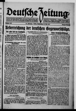 Deutsche Zeitung vom 29.05.1919