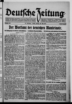 Deutsche Zeitung on May 30, 1919