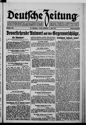 Deutsche Zeitung vom 04.06.1919