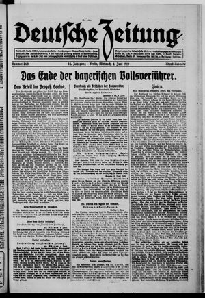Deutsche Zeitung vom 04.06.1919