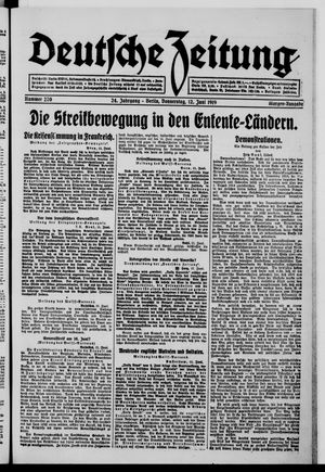 Deutsche Zeitung vom 12.06.1919
