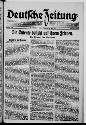 Deutsche Zeitung vom 18.06.1919