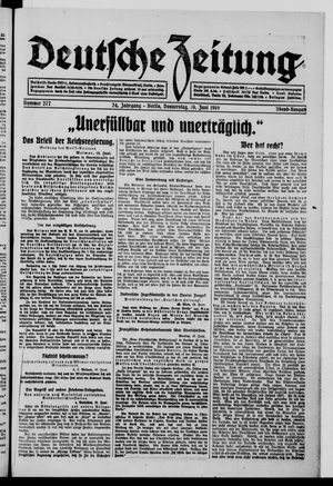 Deutsche Zeitung vom 19.06.1919