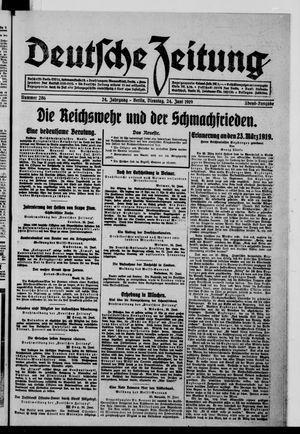 Deutsche Zeitung vom 24.06.1919