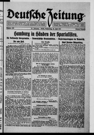 Deutsche Zeitung vom 26.06.1919