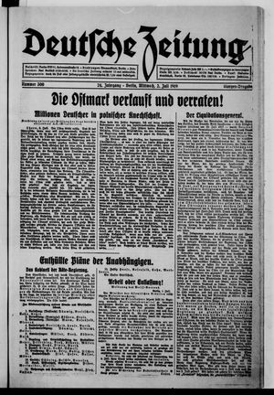 Deutsche Zeitung vom 02.07.1919