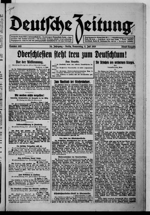 Deutsche Zeitung vom 03.07.1919