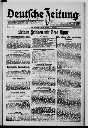Deutsche Zeitung vom 07.07.1919