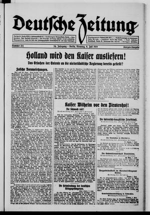 Deutsche Zeitung vom 08.07.1919