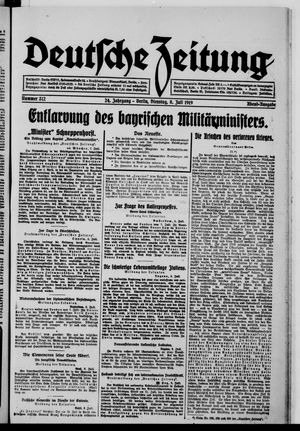Deutsche Zeitung vom 08.07.1919