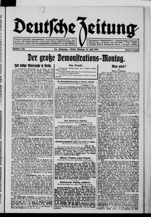 Deutsche Zeitung on Jul 21, 1919
