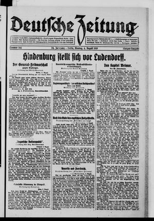 Deutsche Zeitung vom 04.08.1919