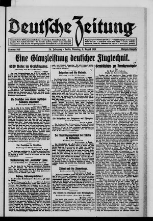 Deutsche Zeitung on Aug 5, 1919
