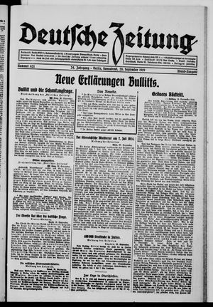 Deutsche Zeitung on Sep 20, 1919