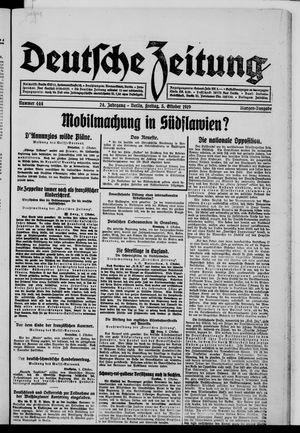 Deutsche Zeitung vom 03.10.1919