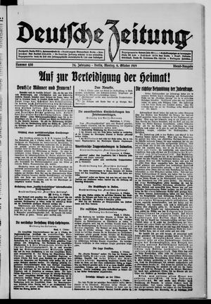 Deutsche Zeitung vom 06.10.1919