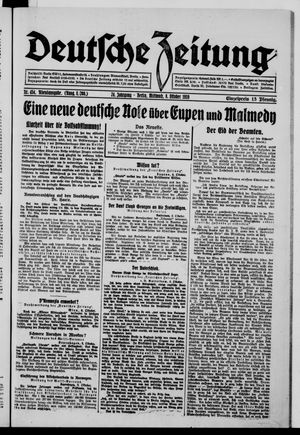 Deutsche Zeitung vom 08.10.1919