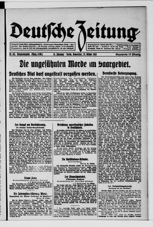 Deutsche Zeitung vom 23.10.1919