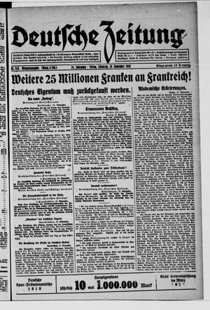 Deutsche Zeitung vom 18.11.1919