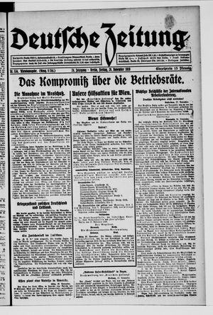 Deutsche Zeitung on Nov 28, 1919