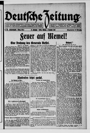 Deutsche Zeitung vom 01.12.1919