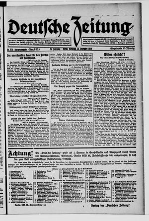 Deutsche Zeitung vom 23.12.1919