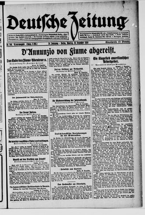 Deutsche Zeitung vom 29.12.1919