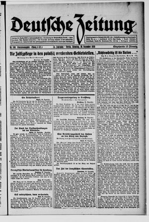 Deutsche Zeitung vom 30.12.1919