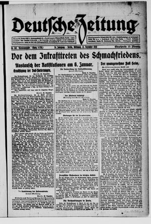 Deutsche Zeitung vom 31.12.1919