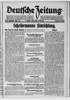 Deutsche Zeitung vom 29.10.1920