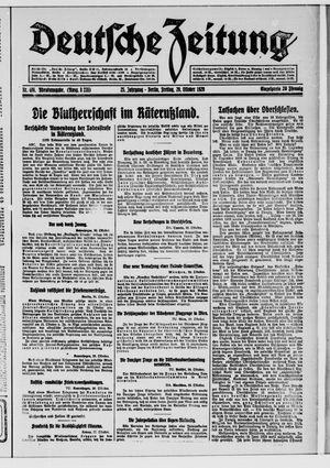 Deutsche Zeitung vom 29.10.1920