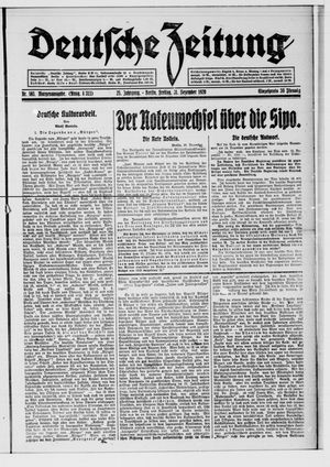 Deutsche Zeitung on Dec 31, 1920