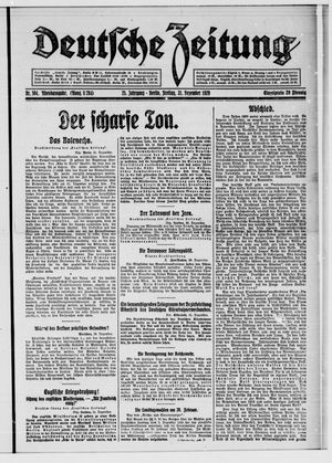 Deutsche Zeitung on Dec 31, 1920