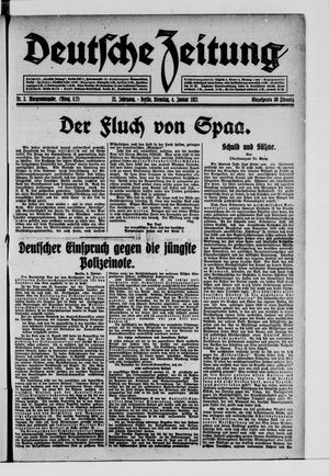 Deutsche Zeitung on Jan 4, 1921